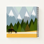 ママとベビームースのシルエット山頂 ノートブック (裏面)