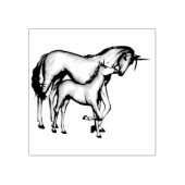 ママとベビーユニコーン ラバースタンプ (インプリント)