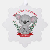 ママとベビー初めてのクリスマス オーナメントカード (裏面)