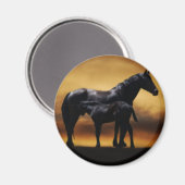 ママとベビー子馬 マグネット (正面/裏面)