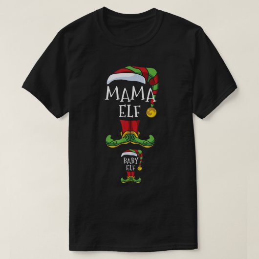 ママとベビー小妖精や小人妊娠マッチングファミリーキリスト Tシャツ (デザイン正面)