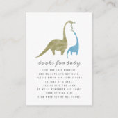 ママとベビー恐竜の赤ちゃんシャワー予約リクエスト エンクロージャーカード (正面)