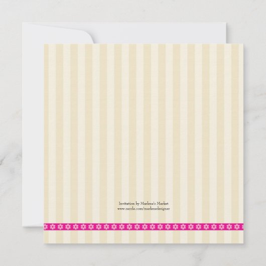 ママとベビー象ベビーガールシャワー招待状 招待状 (裏面)