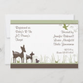 ママとベビー鹿シャワー招待状 招待状 (裏面)