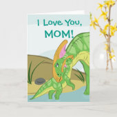 ママとベビー カード (黄色い花)