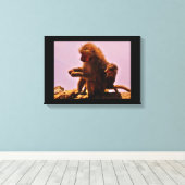 ママとベビー キャンバスプリント (インサイチュ (ウッドフロア))