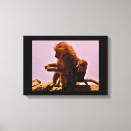 ママとベビー キャンバスプリント