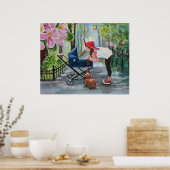 ママとベビー..公園の散歩 ポスター (キッチン)