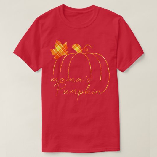 ママとママのカボチャ水牛のプレイド秋感謝祭 Tシャツ (デザイン正面)