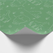 ママとモダンベビーサファリ動物ベビーシャワー ラッピングペーパー (角)