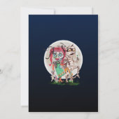 ママとラグドールのハロウィーンの衣装パーティー 招待状 (裏面)