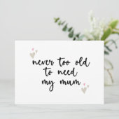 ママと一緒が好きすぎる 母の日プレゼント ママ 招待状 (スタンド正面)