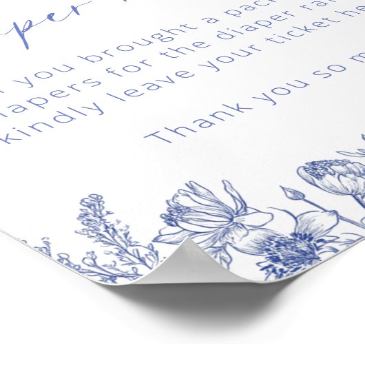 ママと一緒にお茶を飲む時間がおむつラッフル ポスター (角)