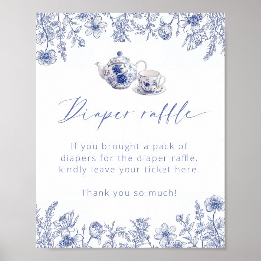 ママと一緒にお茶を飲む時間がおむつラッフル ポスター (正面)