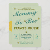 ママと一緒にキュートなベイビーシャワーの招待状 招待状 (正面/裏面)