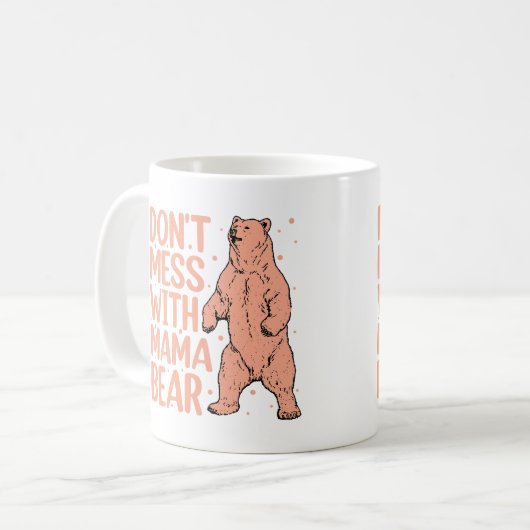 ママと一緒に遊ばないでおもしろい! コーヒーマグカップ (正面左)