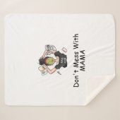 ママと一緒に遊ぶな シェルパブランケット (正面(横))