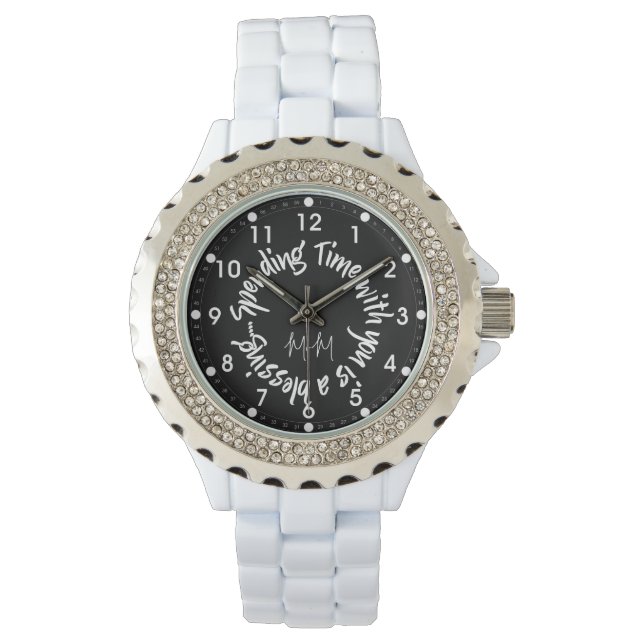 ママと一緒に過ごす引用文 腕時計 (正面)