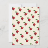 ママと双子の男の子のベビーさくらんぼベビーシャワー 招待状 (裏面)