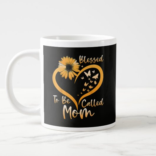 ママと呼ばれて幸せ ジャンボコーヒーマグカップ (左)