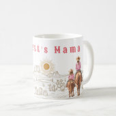 ママと娘のカウガールギフト 11oz コーヒーマグカップ (正面右)
