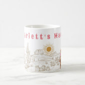 ママと娘のカウガールギフト 11oz コーヒーマグカップ (中央)