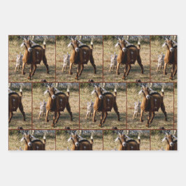 ママと子ヤギの包み紙シート ラッピングペーパーシート