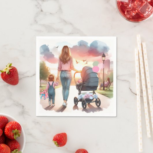 ママと子供の日パークナプキンス スタンダードカクテルナプキン (インサイチュ)