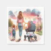 ママと子供の日パークナプキンス スタンダードカクテルナプキン (正面)