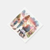 ママと子供の日パークナプキンス スタンダードカクテルナプキン (角)