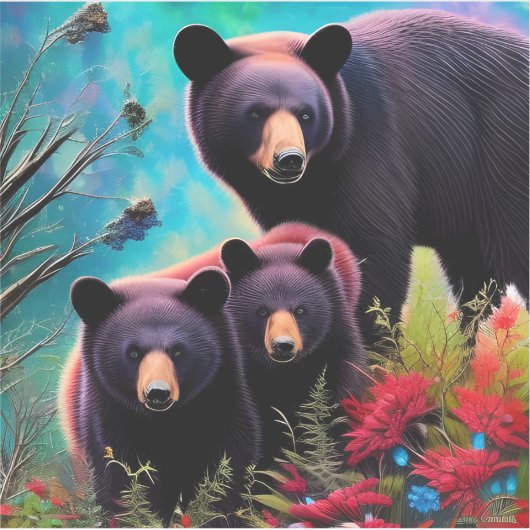 ママと子 シール (正面)