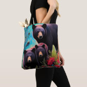 ママと子 トートバッグ (クローズアップ)