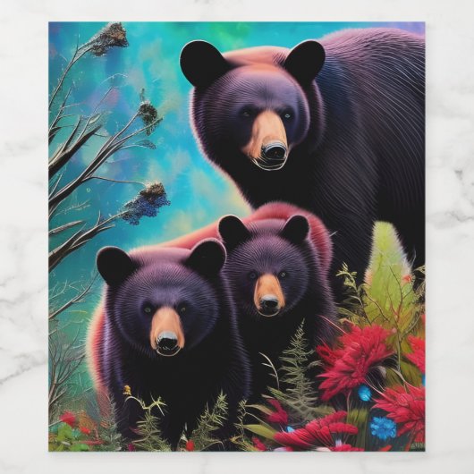 ママと子 ワインラベル (シングルラベル)