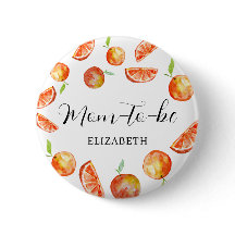 ママと小さなかわいこちゃん赤ちゃんシャワーオレンジカスタム色