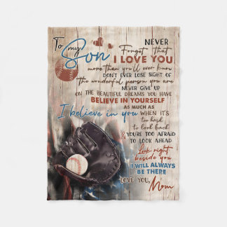 ママと息子はいつも野球があるよ フリースブランケット