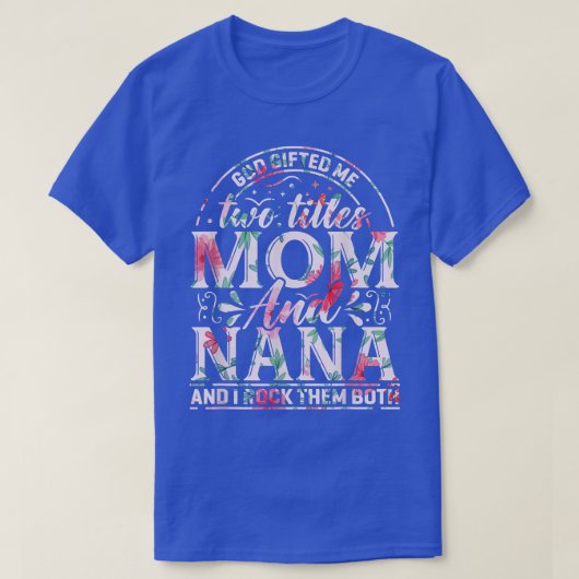 ママと祖母引用文家族文字デザインユーモアT-S Tシャツ (デザイン正面)