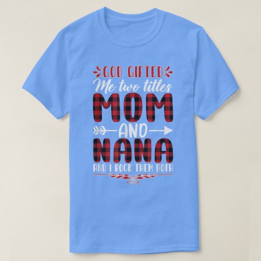 ママと祖母引用文家族文字デザインユーモアT-S Tシャツ (デザイン正面)
