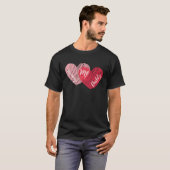 ママと私かわいいハートバレンタインデー Tシャツ (正面フル)