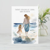 ママと私がビーチ |母の日 カード (スタンド正面)