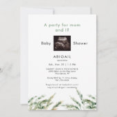 ママと私のための楽しいパーティー？ 超音波ベビーシャワー 招待状 (正面)