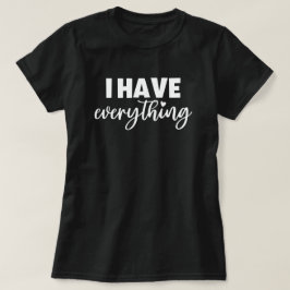 ママと私のセット「私にはすべてがある」ママブラック Tシャツ