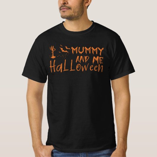 ママと私のハロウィーン – 面白いハロウィンママ引用文 Tシャツ (正面)
