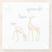 ママと私の鹿 ガラスコースター (裏面)