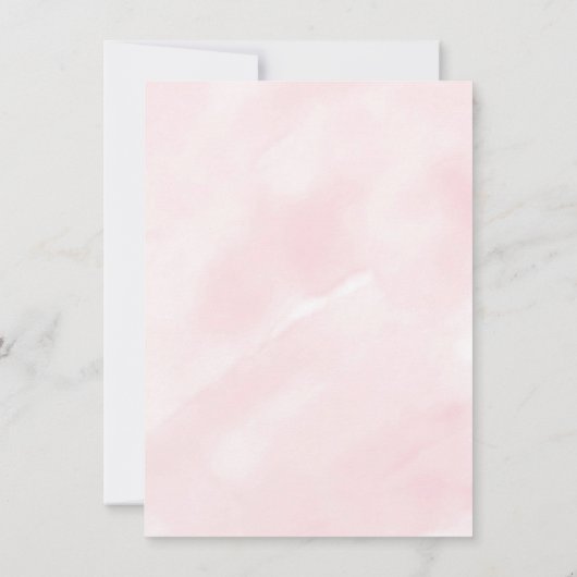 ママと私エレファントパステルガールベビーシャワー 招待状 (裏面)