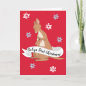 ママと私カンガルー折りグリーティングカード カード (正面)