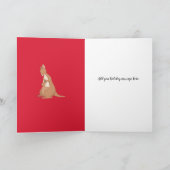 ママと私カンガルー折りグリーティングカード カード (内部)