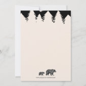 ママと素朴ベビーベアーベビーシャワー 招待状 (裏面)