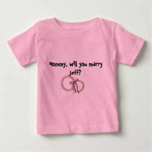 ママと結婚するの? ベビーTシャツ