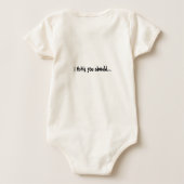 ママと結婚するの？ ベビーTシャツ (裏面)