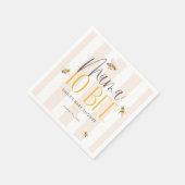 ママと蜂の赤ちゃん男女兼用シャワー スタンダードカクテルナプキン (角)